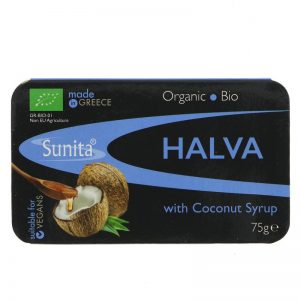 Halva with coconut syrup